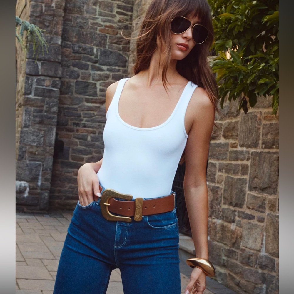 L’AGENCE Nica Scoopneck Bodysuit Size XL